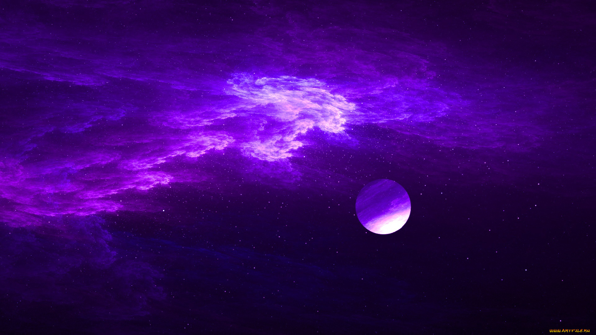 Обои для виджетов. Фиолетовый космос. Фиолетовая ночь. Фиолетовое небо. Фиолетовая Луна.